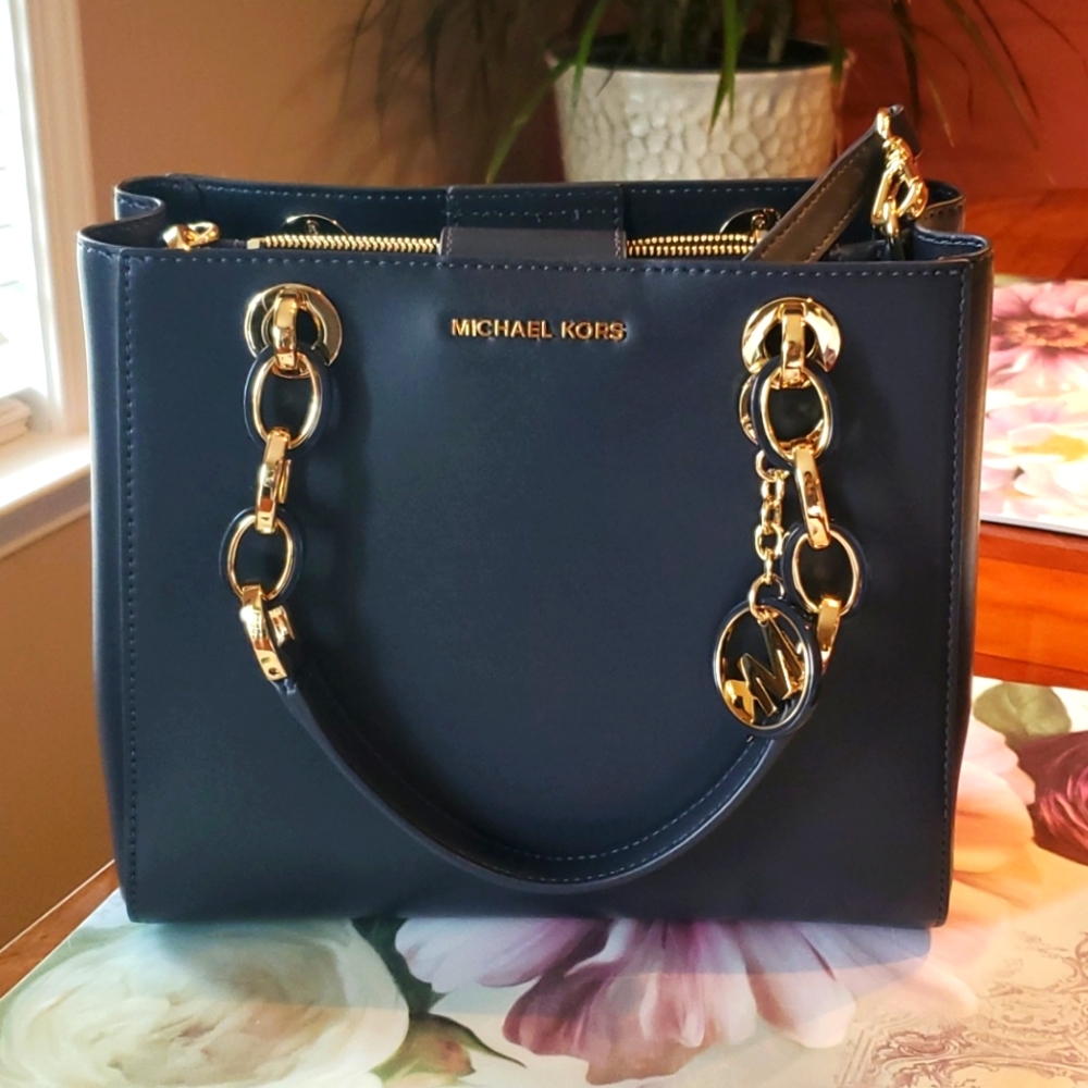 Michel kors sm dressy satchel leather